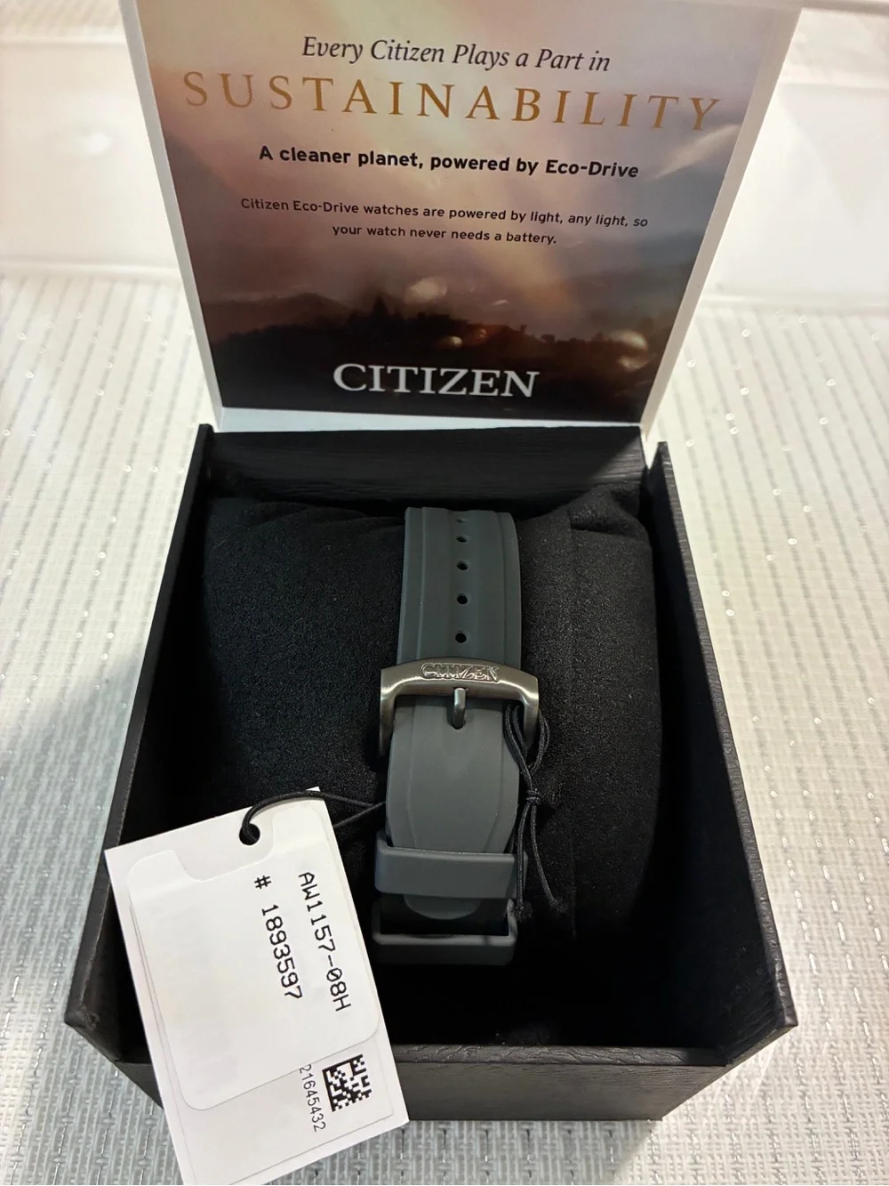 Citizen Black and Gray Eco-Drive Men's Sport Watch